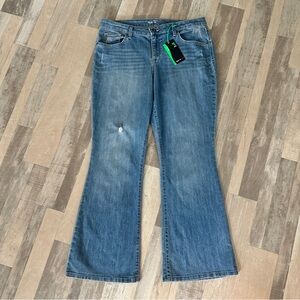 Style & Co. Women's Mid Rise Flare Leg Denim Jeans 14 Short NWT